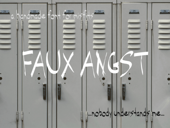 Faux Angst: A Display Typeface for Edgy Editorial Design
