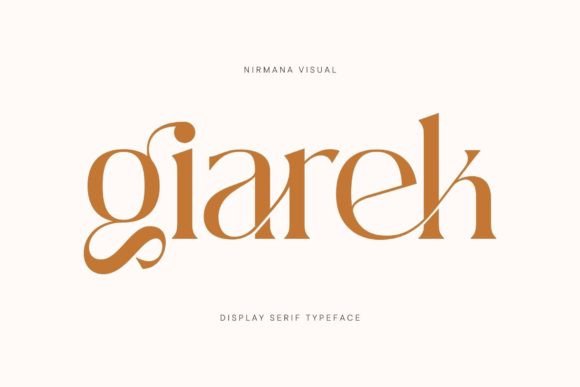 Giarek: The Elegant Display Typeface for Sophisticated Campaigns