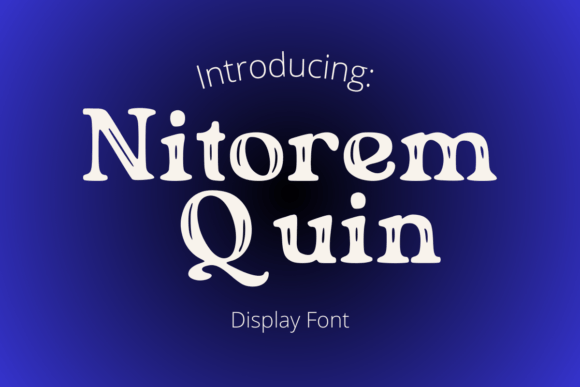 Nitorem Quin: The Retro Display Font for Handmade Branding