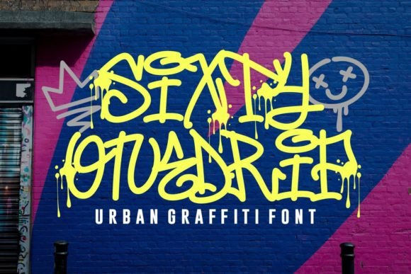 Sixty Onedrip: A Bold Graffiti Typeface for Urban Brand Identity
